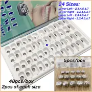Dental Adult Permanent Molar Teeth Temporary Crown Stainless Steel All Size Kit