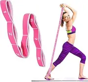 Abeillo Elastic Yoga Straps for Stretching Equipment, Stretch Band for Physiotherapy, Yoga, Pilates, Dance, Gymnastics Exercise and Flexibility