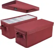 CD Storage Boxes - Pack of 2 DVD CD Case Storage Container Holds 30 Cds in Full