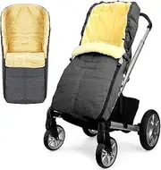 auvstar Universal Foot Muff Pram and Buggy, Winter Thermal Baby Footmuff, Baby Seat Footmuff, Soft Baby Foot Muff Pushchair, Windproof Winter Foot Muff Baby Winter Foot Muff (Grey)