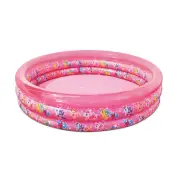 Play Day 3-Ring Inflatable Swimming Pool for Kids Toddler Outdoor Unicorn Pink
