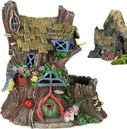 Fairy Door Sculpture, Miniature Door, Garden Doors for Tree, Fairy Garden Door, Fairy House Kit, Tree Garden Home Decor for Garden Yard Lawn Trees Decoration