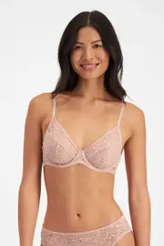 Berlei Because Lightweight Bra - Nude Lace, Size: 16 E