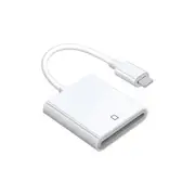 Fonken 3 in 1 Memory Card Adapter For Lightning To SD TF USB Card Reader OTG Data Converter For iPhone 13 Above Camera Card Readers white Lightning...