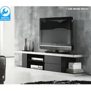Metro TV Cabinet w/ Shelves & Drawers - Gloss Black