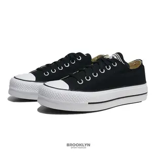 CONVERSE 帆布鞋 CHUCK TAYLOR ALL STAR LiIFT 增高 黑色 低筒 女(布魯克林) 560250C