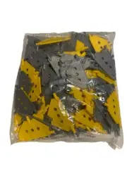 K'nex Yellow & Gray Triangle Panels 3-7/16" Standard KNEX Lot New In Bag (M225)