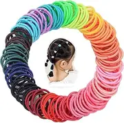 Weforu 200pcs Baby Hair Ties for Thin Hair Ponytail Holder for Newborn Girls, Toddler Rubber Bands for Hair Multicolor
