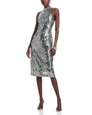 Elie Tahari Bella Sequin Midi Dress 8