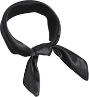 [Fsfsdg] Square Chiffon Scarf Ribbon Neck Scarf Satin Scarf Handkerchief for Halloween Retro Women Girls Costume Accessory