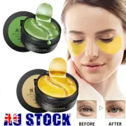 60PCS Gold Gel Anti-Wrinkle Dark Circle Collagen Under Eye Patches Pad Mask AUS