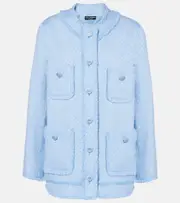 [Dolce & Gabbana] Dolce & Gabbana Raschel wool-blend tweed jacket AU 14 blue
