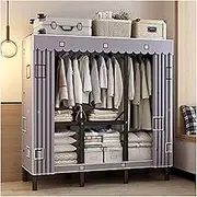 Portable Closet Wardrobe,Closet Storage Organizer with Shelves and Cover,Freestanding Closet,Spacious Large -Capacity Storage Space(Color 1,120x50x170CM)