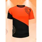 力揚乒乓-TIBHAR 挺拔 2021雙色 圓領球衣(02101 A 黑/橙色)