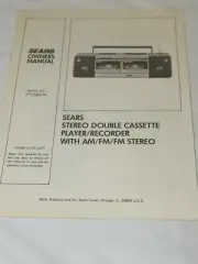 Sears Stereo double cassette Player/Recorder Owners Manual Model No,810.21455750
