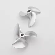 Toy Accessories RC Boat Metal CNC Propeller Left Hand Right Hand 3-Blades P1.4 36mm Prop Compatible with 3.175mm 1/8" RC Racing Boat Mono Speed Boat (Color : 1PC 36mm Right Hand)