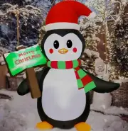 ATDAWN Penguin Christmas Inflatable 5 Feet Christmas Inflatable