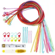 Aeelike Tunisian Crochet Hooks Set Extra Long 47in Afghan Tunisian Crochet Ho...