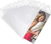 Blulu 60 Pack Vinyl Bookmark Sleeves Photo Booth Sleeves 2-1/4 x 6-1/4 Inches for Wedding 2 x 6 Inches Photo Strips for (60 Pack)