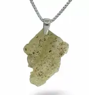 Libyan Desert Glass Necklace I Sterling Silver - TOP Meteorite Jewelry