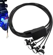 Motorcycle LED Underglow Kit | 7 Colors Motorcycle Underglow Kit 4 in 1 | IP67 Waterproof, 12V Electric Vehicle Atmosphere Light Super Bright for Car Drone RC Aircraft