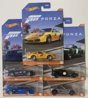 Hot Wheels 2023 FORZA (Set of 5) Bugatti EB110 Porsche 911 GT2 BMW Jaguar Alfa