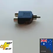 Dual (2) RCA PLUG TO 1 RCA SOCKET