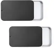 Gerkia 2Pack Travel Floss Picks Case, Refillable Portable Floss Pick Holder and Dispenser, Small Tin Box Containers.