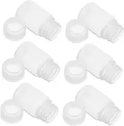 DECOMELODY 6Pcs Laboratory Reagent Bottles High Temperature Resistant Transparent Chemical Storage Containers with Caps for Samples and Reagents