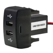 Car Dual USB 5V 2.1A Car USB Socket Car Accessories for Truck7304