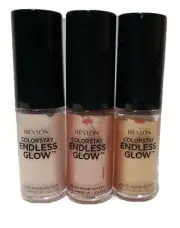 2x Revlon Liquid Highlighter Colorstay Endless Glow 003 Gold 002 Rose Quartz