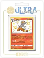 my-booster SWSH045-FR25-UB-SV017 Pyrobut (Liberlo) SV017/SV122 Secret Dazzling Myboost X Epée et Bouclier 4.5 Destinées Radieuses Box of 10 French Pokémon Cards
