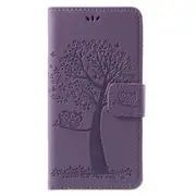 Imprint Tree ic Wallet Leather Case with Stand for Huawei P10 Lite