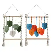 Macrame Leaf Wall Decor Chic Bohemian Handmade Woven Tapestry remarkable