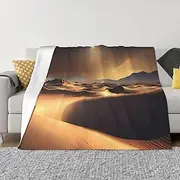 AoRom Sahara Desert Printed Flannel Fleece Blanket,Micro Fleece Blankets,No Shed No Pilling,All Season Lightweight for Bed,Sofa,Couch