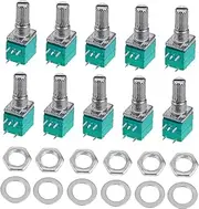 HAMPPLIES Volume Control Potentiometer 5k 10pcs 5-pin Audio Sealed Design Metal Film Easy Operation