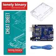 Arduino Uno R3 Compatible Development Board and Crystal Clear Case Cable Set SYD