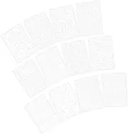 HAPINARY 12pcs Leopard Print Stencil Plastic DIY Wall Painting Templates Washable Craft Drawing Stencils for Children's Decor Easy to Use Drawing Tools