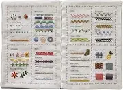 DI.Y Stitchs Book Embroidery Book Sewing Book - Handbook of Stitches, Stitches Coloring Book, Stitchs by Stitchs Book, Guide for Sewing Projects, Crosses Stitchs Bookmark Kit,for Enthusiasts,Beginners