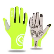 1 Pair Cycling Full Finger Gloves Touch Screen Anti-slip Bicycle Bicicleta Road Bike Long Glove Fluorescent yellow_XL