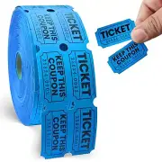 1000 Boletos Para Rifa Azules (Seleccion De 8 Colores), Rollo Doble, Boleto P..