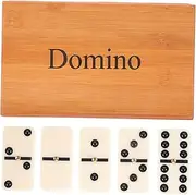 ERINGOGO 1 Set Interactive Antique Dominoes of Lightweight Domino Blocks for Family Fun Present for Friends Indoor Outdoor Educational Game Storage Case Included