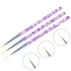 3 Sizes Nail Art Pen Dotting Painting Drawing UV Gel Liner Polish Brush Tool Set