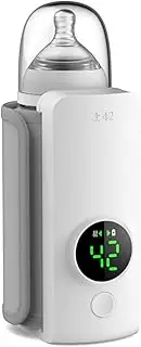 Portable Bottle Warmer for Travel, Travel Bottle Warmer, Fast Heating (2-5 Minutes), Rechargeable Milk Warmer, Accurate Temperature Control