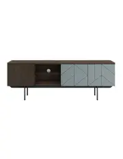 [OOS Living] MIA Pre-Assembled TV Unit in Walnut And Blue
