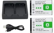 ENEGON NP-BX1 Battery (2-Pack) and Rapid Dual Charger for Sony NP-BX1,ZV1,ZV1 II,ZV1F,Cyber-Shot DSC-RX100,DSC-RX100 II/III/M4/M5/M6/M7/Ⅳ/Ⅴ/Ⅵ/Ⅶ/VA,DSC-RX100M II,HDR-CX405