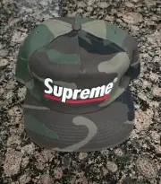 Supreme Underline 5-Panel Cap Camouflage Hat Green Camo SS20 New W/ Tags