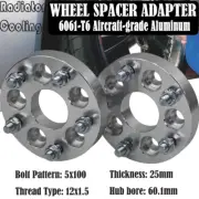 2pcs 25mm Wheel Spacers 12x1.5 5x100 fit Mazda 626 929 MX-6 RX-7 FC3S Ford Probe (for: Mazda)