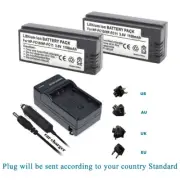 2 x NP-FC11 Battery & Charger for Sony Cyber-shot DSC-P8R DSC-P8L DSC-P9 DSC-V1