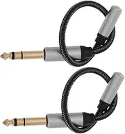 Tofficu 2pcs Headphone Extension Cable to Female Aux Audio Conversion Cables for Gaming Headsets and Audio Equipment Design Travel-Friendly and Portable